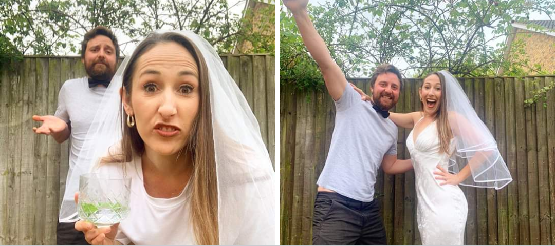 Covid wedding day, lockdown wedding, Covid19