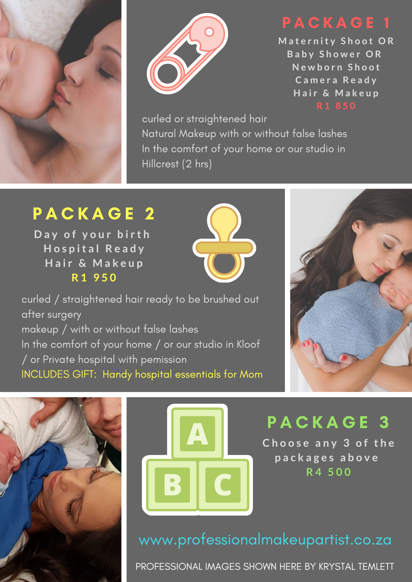 Maternity shoot hair and makeup, Makeup artists packages for Moms and maternity shoots in KwaZulu Natal KZN